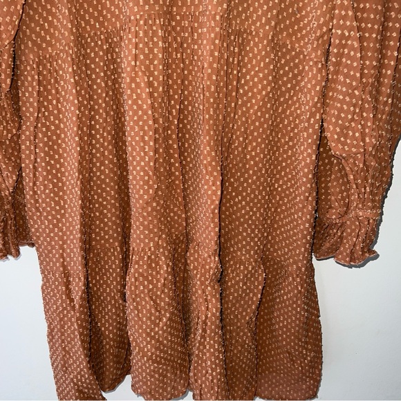 Johnny Was Orla Dress Orange Tiered Embroidered Ruffle Women’s Size XL - Picture 9 of 10